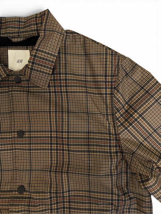 H&M Other - H&M Plaid Waterproof Coach Rain Jacket Tan Black Men’s Medium NWT